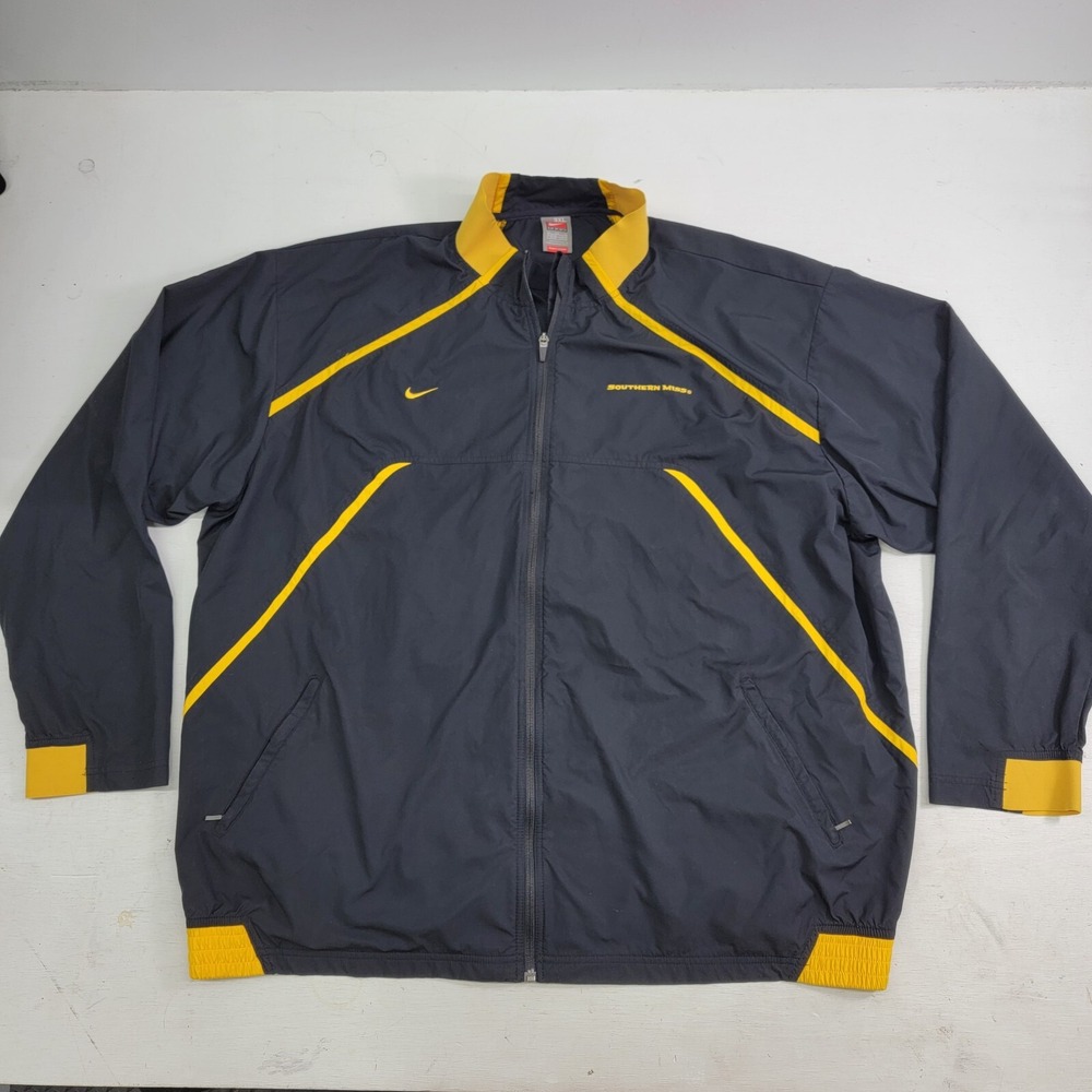 Nike Team NCAA Southern Miss Golden Eagles Full Zip Lined Windbreaker Jacket 3XL